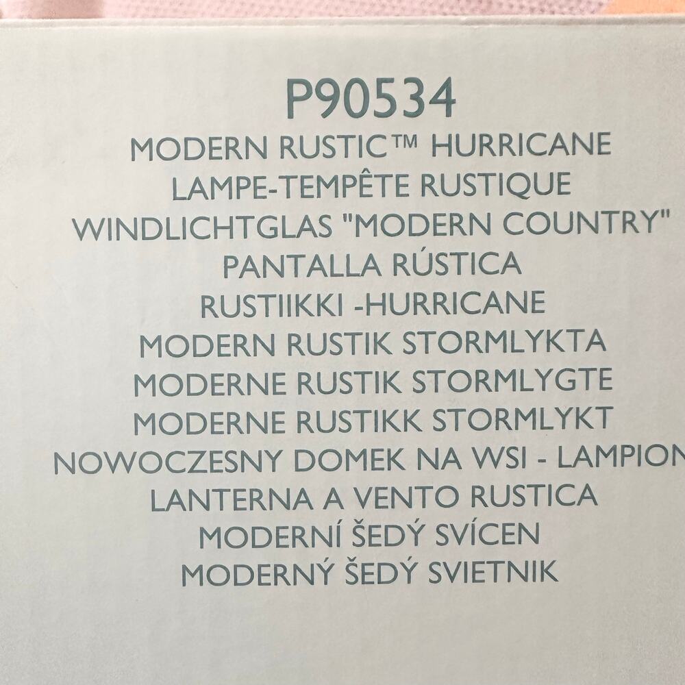 Partylite NIB P90534 Modern Rustic Country Hurricane Glass Candle Holder Retired - Picture 6 of 6